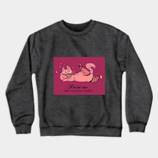 Valentine's day cat Crewneck Sweatshirt